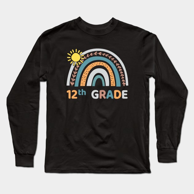 12th Grade Rainbow Teacher Student School Long Sleeve T-Shirt by busines_night